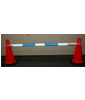 4' to 7' Expandable 'Standard' Blue & White Cone Bar