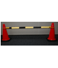 4' to 7' Expandable 'Standard' Black & Yellow Cone Bar