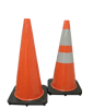 Orange 28" 7.0 Lb. Cone with Black Base